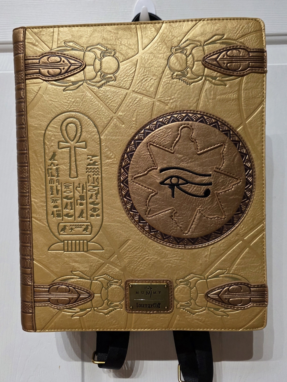 The Mummy Book Of The Living Embossed Plaque Loungefly  Backpack NWT
